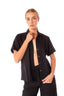 Camisa Negra Manga Corta Amatista - 9464 - Kibys