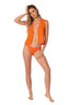Chaleco Tejido Naranja Isolde - 9473- Kibys