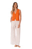 Chaleco Tejido Naranja Isolde - 9473- Kibys