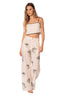 Crop Top Zaria Off White & Sage - 9506 - Kibys