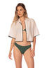 Camisa Manga 3/4 Alya Off White & Sage - 9507 - Kibys
