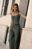 Crop Top Chaleco Dolly Dark Olive - 9512 - Kibys