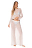 Crop Top Manga Larga Carlota White Mesh - 9536 - Kibys