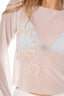 Crop Top Manga Larga Carlota White Mesh - 9536 - Kibys
