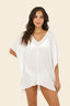 Salida De Baño Textured White Amara Kaftan - C133164 - Malai