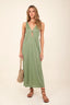 Vestido Largo Verde Lilac Slit Front - D29308 -Malai
