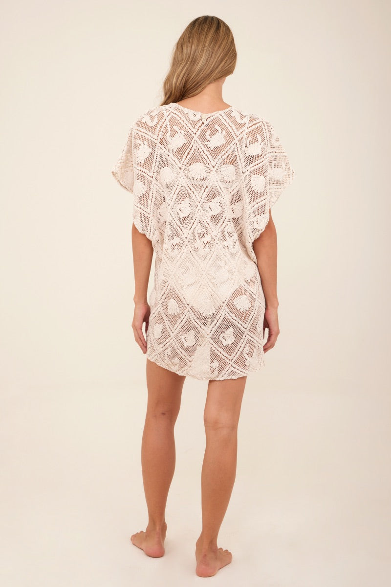 Vestido Corto Ivory Malla Concha - D30315 - Malai