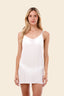 Vestido Corto White Silken Slip - D31002 - Malai