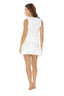 Falda Corta Con Detalle Tejido Blanco Toscana - TOSC03 - Milonga