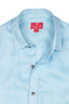 Camisa Lino Manga Larga De Hombre - Aqua - Redflag