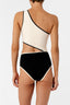 Enterizo Un Hombro Raisa Ivory Black - 2465OF - Encantadore