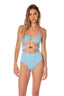 Enterizo Escote Alida Shiny Blue - 95053 - Kibys