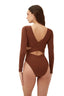 Enterizo Manga Larga Earth Brown Liara - O36254 - Malai