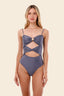 Enterizo Trikini Gray Blue Concha - O38329 - Malai