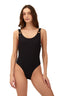 Enterizo Textured Wave Tag Black - O40156 - Malai