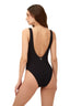 Enterizo Textured Wave Tag Black - O40156 - Malai