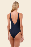 Enterizo Textured Deep Blue Tag - O40267 - Malai