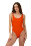 Enterizo Textured Wave Tag Brisa Tangerine - O40297 - Malai