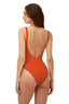 Enterizo Textured Wave Tag Brisa Tangerine - O40297 - Malai