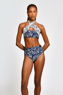 Bikini Panty Alto Diani Navy Shells Full - 2802BF - Encantadore