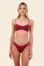 Bikini Top Bralette Raspberry Color Blend Halo - T101341 - Malai