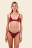 Bikini Top Bralette Raspberry Color Blend Halo - T101341 - Malai