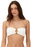Bikini Top Textured Wave Cast Bandeau Eco White - T93164 - Malai