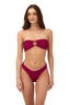 Bikini Top Strapless Textured Wave Cast Brisa Raspberry - T93295 - Malai