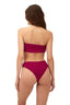 Bikini Top Strapless Textured Wave Cast Brisa Raspberry - T93295 - Malai
