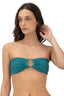 Bikini Top Strapless Textured Wave Cast Brisa Emerald - T93296 - Malai