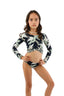 Bikini Niña Manga Larga Dark Tropical Periwinkle - K58153 - Malai