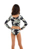 Bikini Niña Manga Larga Dark Tropical Periwinkle - K58153 - Malai