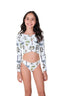 Bikini Niña Manga Larga Green Wood Stardust - K58250 - Malai