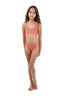Bikini Niña Textured Sparkling Sunset Orange Jazz - K75204 - Malai