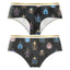 Panty Azulina Negra Cachetero - Ropa Interior