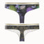 Panty Violeta Negra Tanga - Ropa Interior